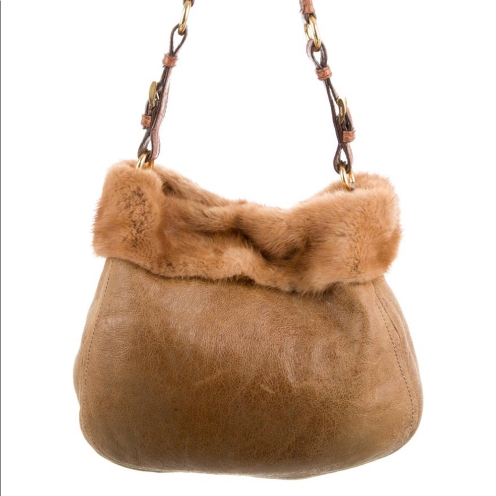 Prada leather Mink hobo bag - Picture 2 of 3